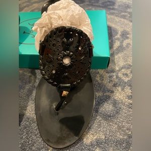 New black Jack Rogers Georgica Jelly Sandals Size 7M